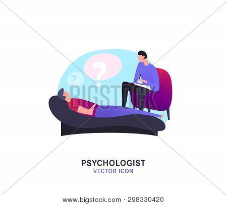 Psychologist, Psychotherapist Icon. Creative Concept Useful For Logotype, Pictogram, Symbol Design. 