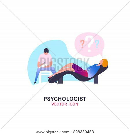 Psychologist, Psychotherapist Icon. Creative Concept Useful For Logotype, Pictogram, Symbol Design. 