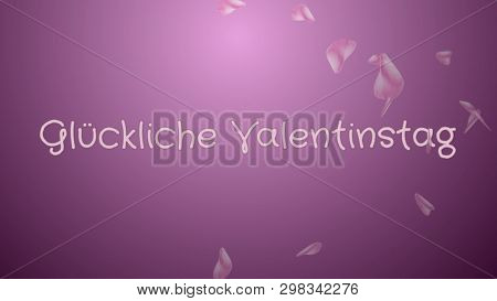 Gluckliche Valentinstag, Happy Valentines Day In German Language, Greeting Card