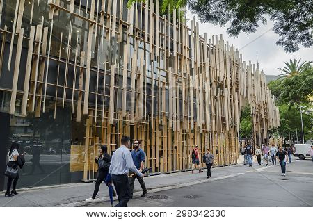 Sao Paulo Sp, Brazil - March 01, 2019: Japan House, Cultural Center Based On The Japanese Culture Wi