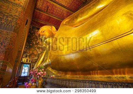 Wat-pho, Bangkok Thailand:- April 15, 2019:-: Wat Pho Or The Official Name Is Wat Pho As The Oldest 