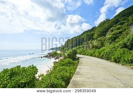 North Road Digue Island By Bike, Seychelles