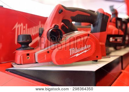 Vilnius, Lithuania - April 25: Milwaukee Power Tools On April 25, 2019 In Vilnius Lithuania. The Mil