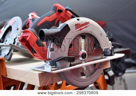 Vilnius, Lithuania - April 25: Milwaukee Power Tools On April 25, 2019 In Vilnius Lithuania. The Mil