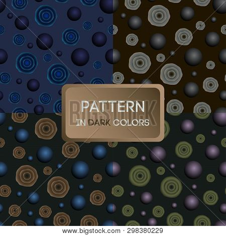 Abstract Dark Patterns. Balls With Unusual Colors. Eps 10 Vector