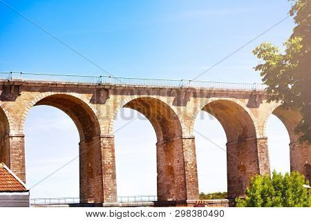 Top Level Of Arched Chaumont Viaduct, France