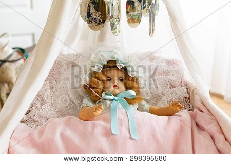 Radun Castle, Czech Republic, 7 April 2019 - The Room In Kindergarten With Toys And Dolls For Playin