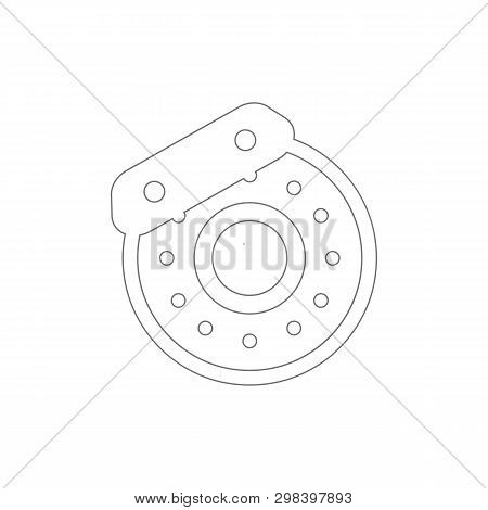 Auto Brake Disc Outline Icon. Elements Of Car Repair Illustration Icon. Signs And Symbols Can Be Use