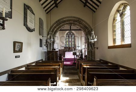 Great Givendale, Yorkshire, Uk, 25th March 2019, The Saint Ethelburgas Church