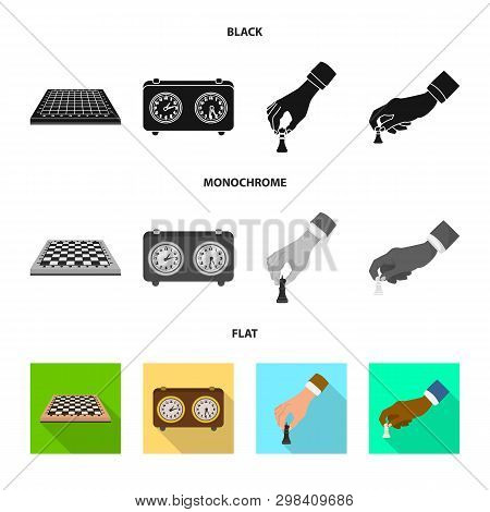 Vector Design Of Checkmate And Thin Logo. Collection Of Checkmate And Target Vector Icon For Stock.