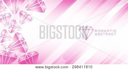 Diamond Pink Abstract Background Design Template Vector For Luxury Greeting