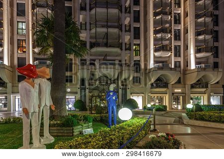 Cannes, France - July 06, 2015: Sculptures Of Richard Mas In La Croisette In Cannes On The French Ri