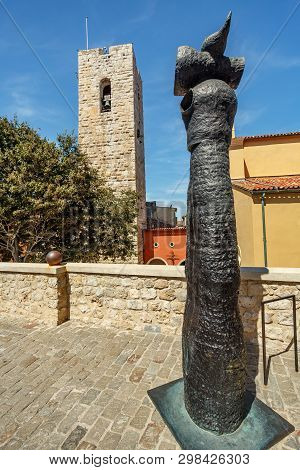 Antibes, France - 15 August, 2017: Castle Grimaldi, Pablo Picasso Museum In The Old Town Of Antibes