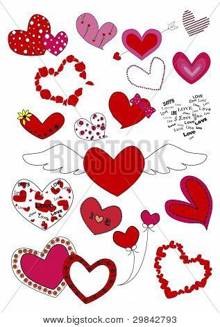 Cuore amore 0f in backgroud bianco