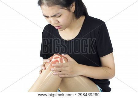 Knee Bones Pain White Background Knee Injury