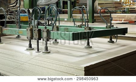 Production Of Laminated Fiberboard. Fibreboard Sheets For Furniture Production