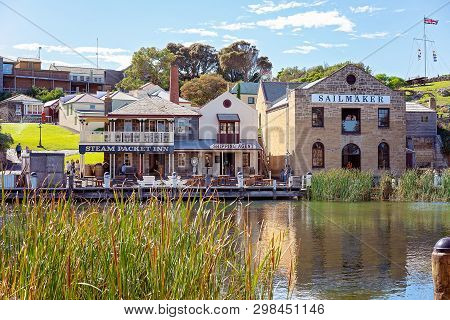Warrnambool, Victoria, Australia - April 16th 2019: Flagstaff Hill Maritime Museum, The Recreated 19