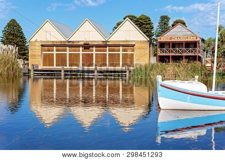 Warrnambool, Victoria, Australia - April 16th 2019: Flagstaff Hill Maritime Museum, The Marina With 
