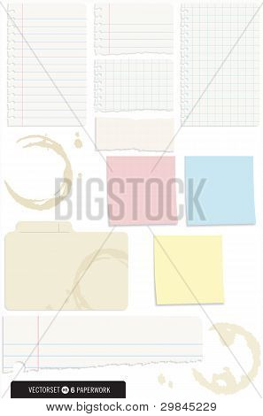 Set di 10 nota carta vettori