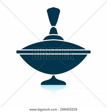 Peg-top Icon. Shadow Reflection Design. Vector Illustration.