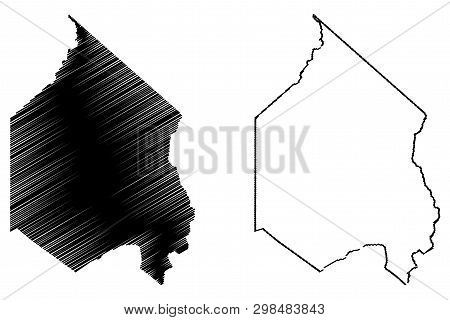 Alpine County, California (counties In California, United States Of America,usa, U.s., Us) Map Vecto