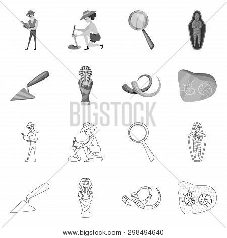 Vector Design Of Story And Items Icon. Set Of Story And Attributes  Vector Icon For Stock.