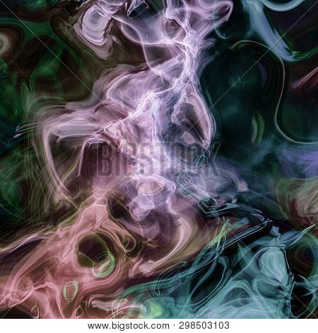 Detailed Rendiring Of Flame Fractal For Art, Illustration And Design