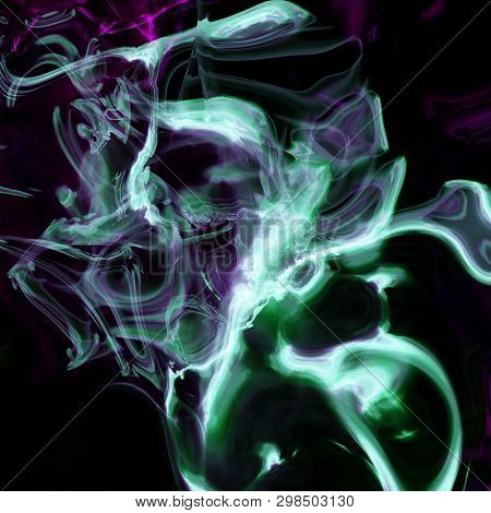 Detailed Rendiring Of Flame Fractal For Art, Illustration And Design