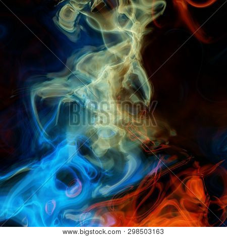 Detailed Rendiring Of Flame Fractal For Art, Illustration And Design