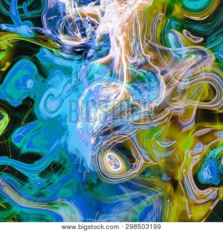 Detailed Rendiring Of Flame Fractal For Art, Illustration And Design