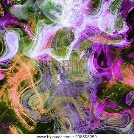 Detailed Rendiring Of Flame Fractal For Art, Illustration And Design