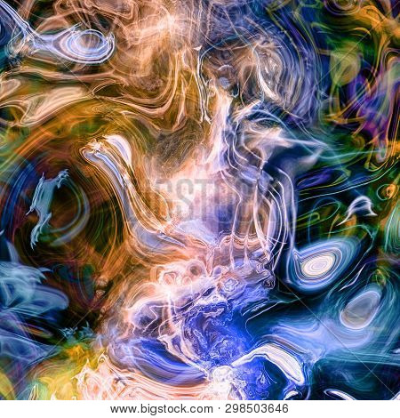 Detailed Rendiring Of Flame Fractal For Art, Illustration And Design