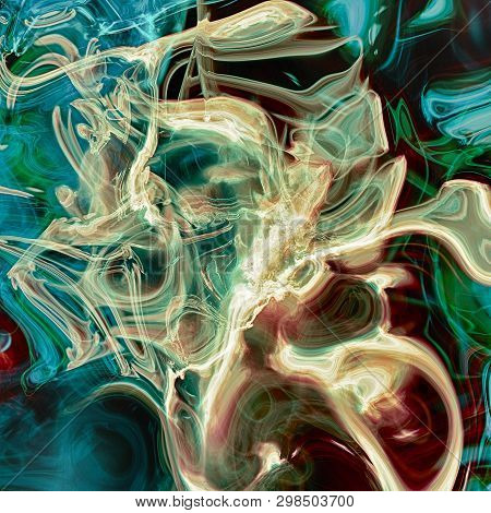 Detailed Rendiring Of Flame Fractal For Art, Illustration And Design