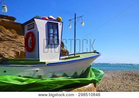 Tenerife,canary Islands,spain - March 15,2019:view Of Tajao Village With Traditional Old Wooden Fish