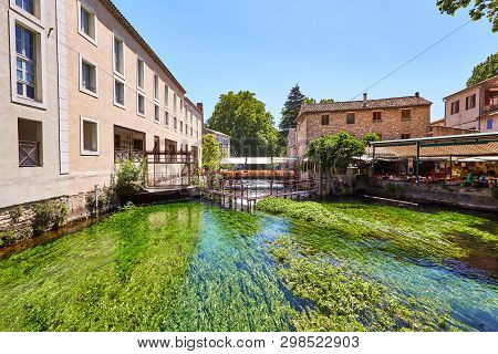 The Fontaine Of The Sorgue In Fontaine De Vaucluse. Vaucluse, Pr