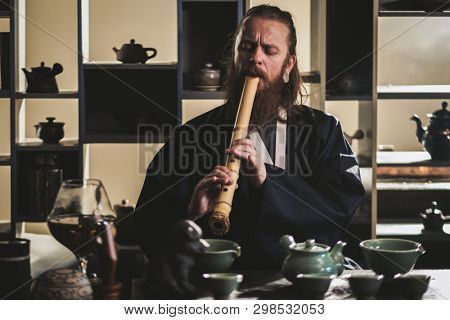 Tea ceremony is perfomed by tea master