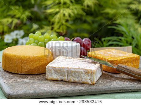 French Cheeses Collection, Yellow Riche De Saveurs, Vieux Pane And Le Peche Des Bons Peres Cheeses S