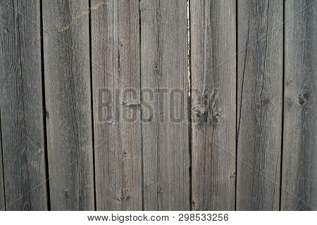 Background Of Flaky Wood. Wooden Panels With Aged Flaky Surface