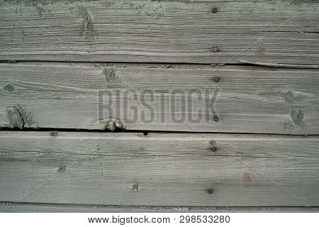 Background Of Flaky Wood. Wooden Panels With Aged Flaky Surface