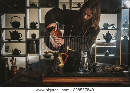 Tea ceremony is perfomed by tea master
