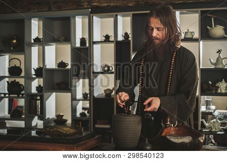 Tea ceremony is perfomed by tea master