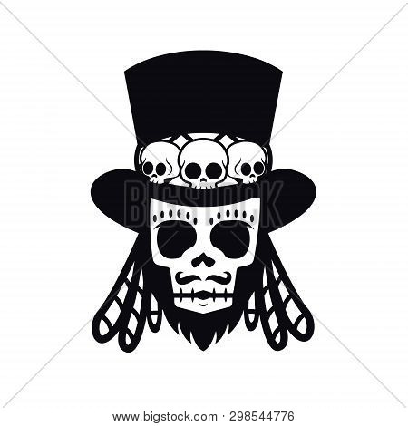 Papa Legba Voodoo Man Halloween Illustration Vector
