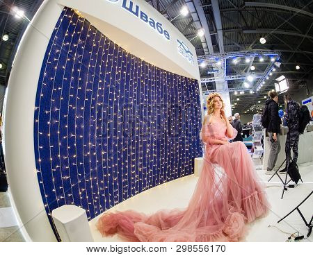 Moscow, Russia - April 11, 2019: Booth Zenit Of Shvabe Company At Photoforum 2019 Trade Show And Exh
