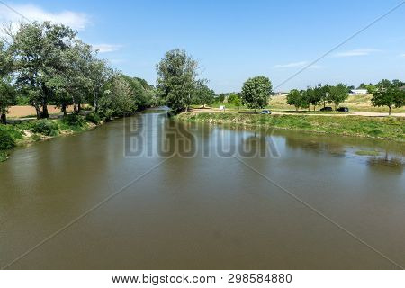 Tunca River Passing Through A  City Of Edirne,  East Thrace, Turkey