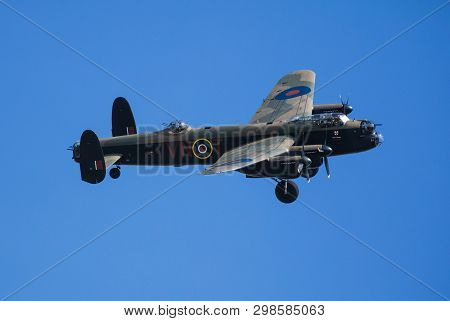 Raf Coningsby, Lincolnshire, Uk, September 2017, Avro Lancaster Bomber Pa474 Of The Battle Of Britai