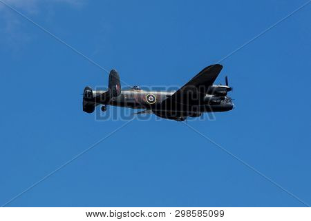 Raf Coningsby, Lincolnshire, Uk, September 2017, Avro Lancaster Bomber Pa474 Of The Battle Of Britai