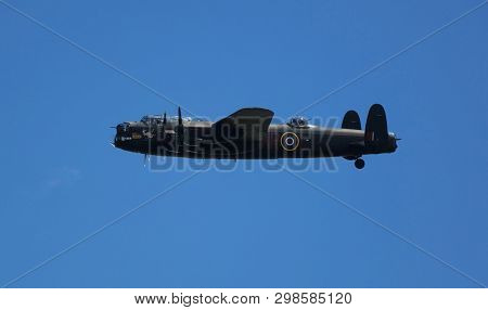 Raf Coningsby, Lincolnshire, Uk, September 2017, Avro Lancaster Bomber Pa474 Of The Battle Of Britai