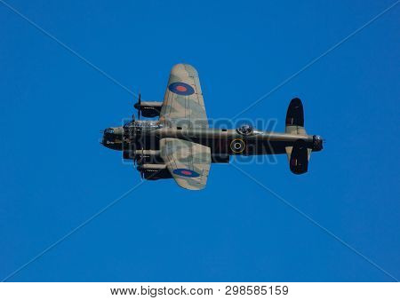Raf Coningsby, Lincolnshire, Uk, September 2017, Avro Lancaster Bomber Pa474 Of The Battle Of Britai