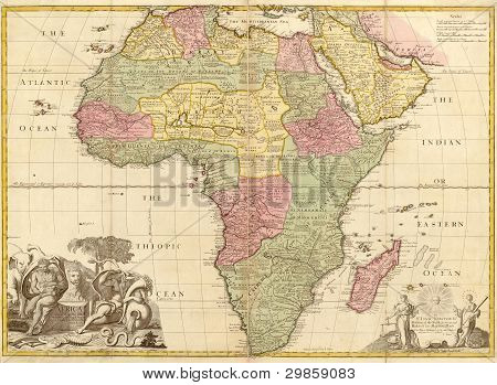 Antiguo mapa de África