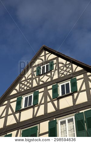 Old Medieval Houses, Schwabisch Hall, Baden-wurttemberg, Germany - December 2013
